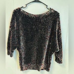 Midnight Expression Colorful Sequin Sweater